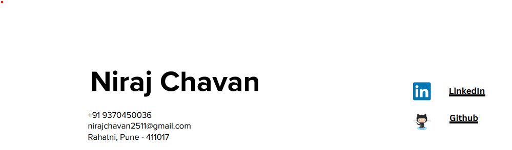 Niraj's Resume